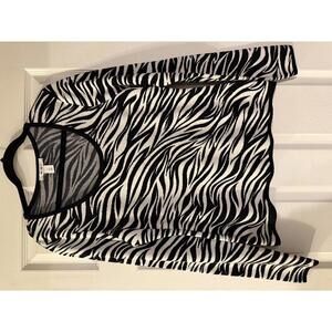 White House Black Market Zebra Print Sweater Size Large